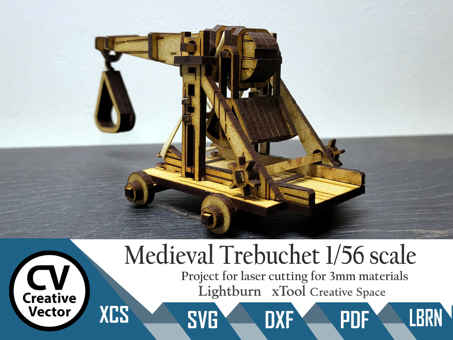 Medieval Trebuchet in scale 28 mm