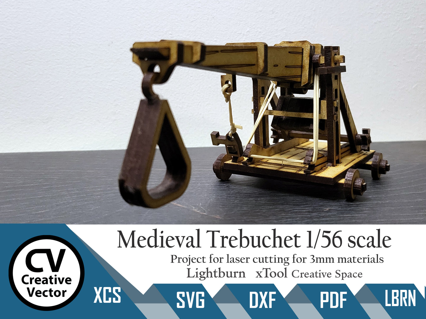 Medieval Trebuchet in scale 28 mm