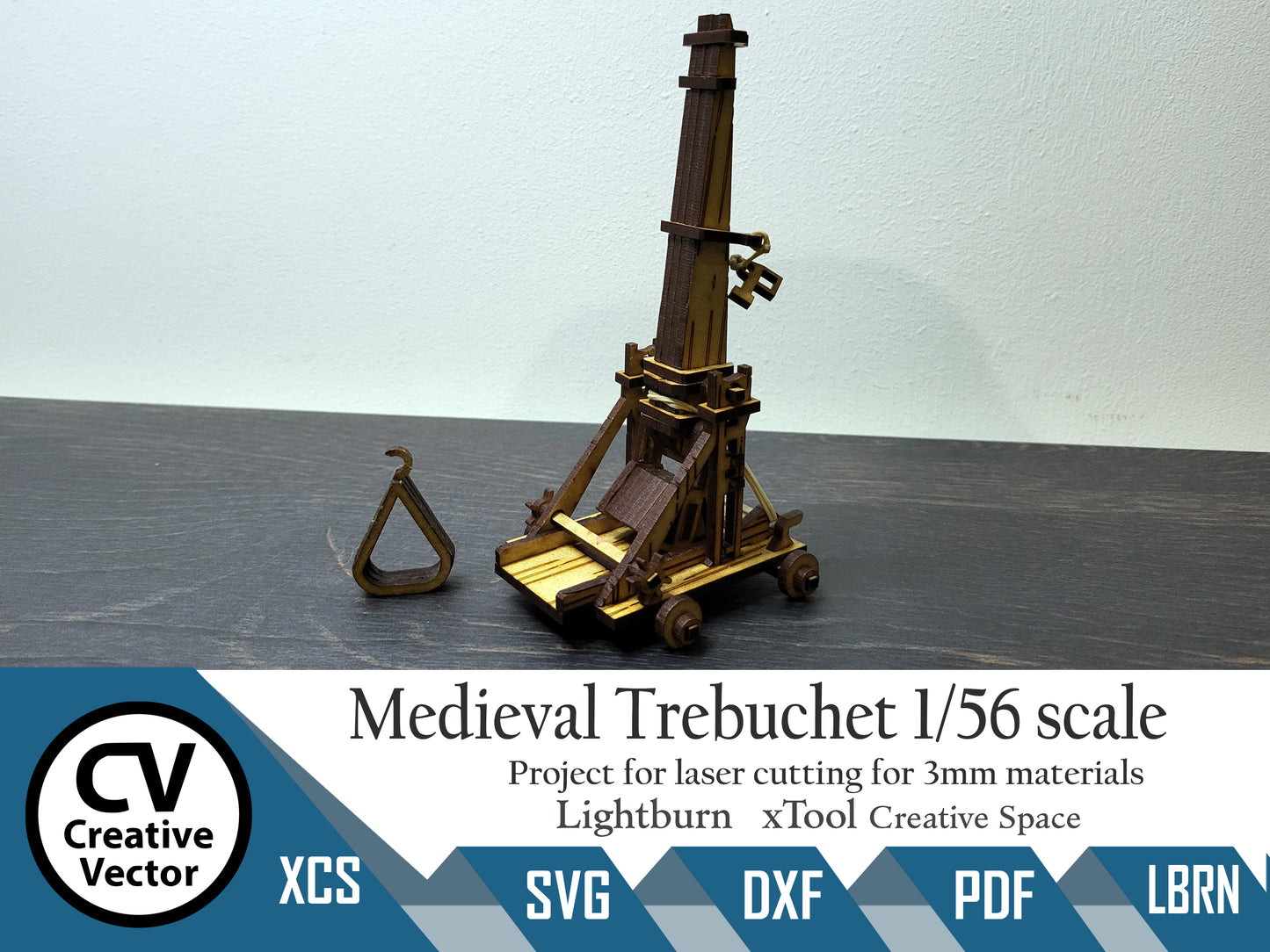 Medieval Trebuchet in scale 28 mm