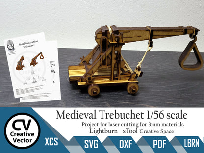 Medieval Trebuchet in scale 28 mm