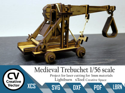 Medieval Trebuchet in scale 28 mm