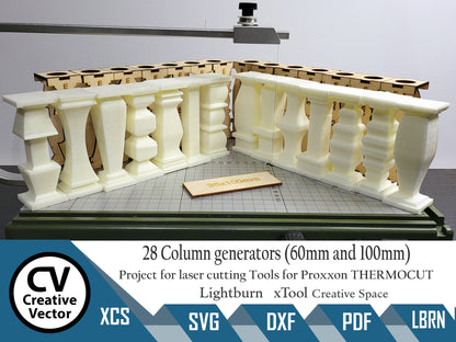 28 Column generators (60mm and 100mm) for Proxxon THERMOCUT 230 styrofoam cutting hot wire