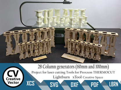 28 Column generators (60mm and 100mm) for Proxxon THERMOCUT 230 styrofoam cutting hot wire