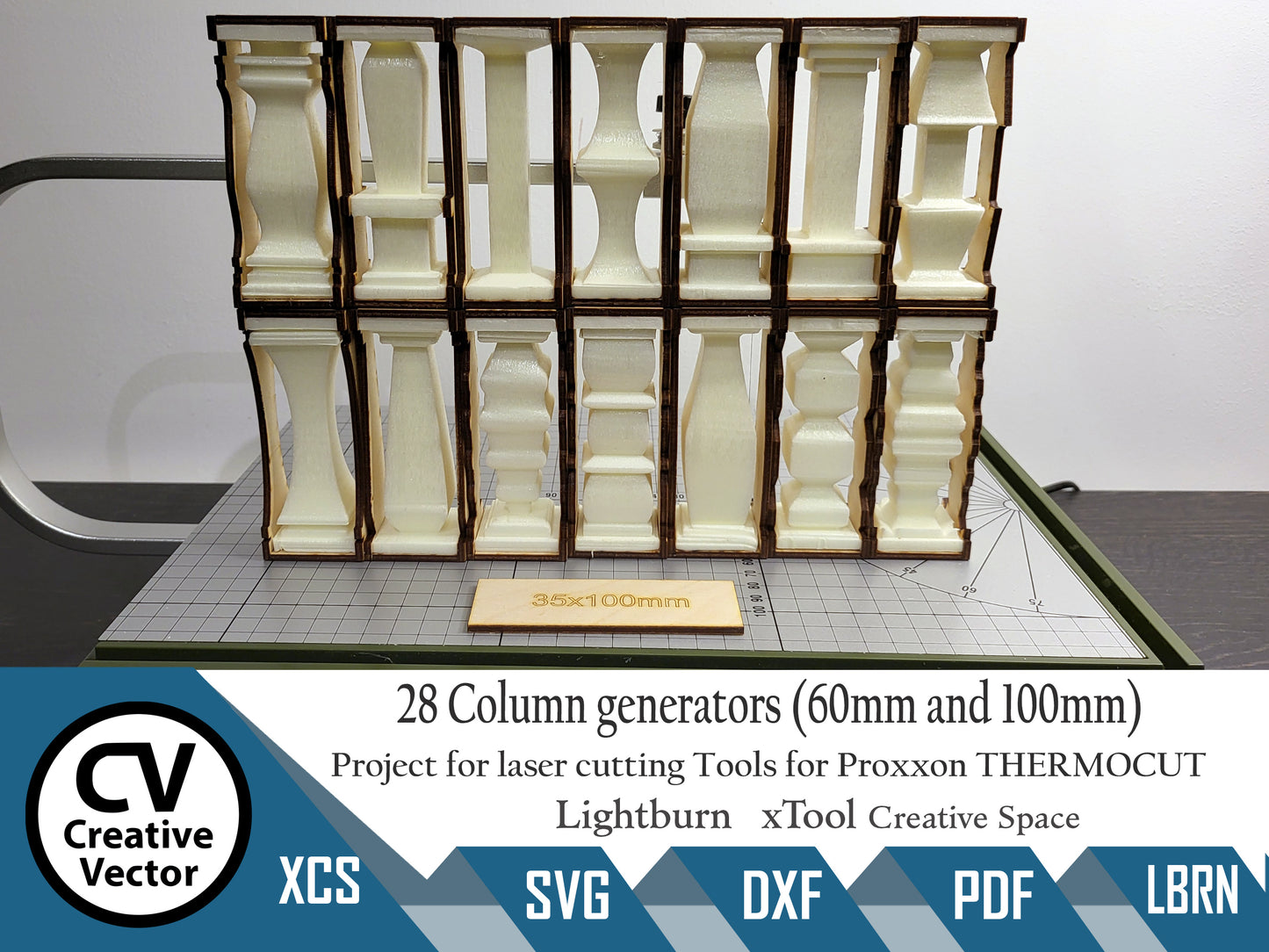 28 Column generators (60mm and 100mm) for Proxxon THERMOCUT 230 styrofoam cutting hot wire