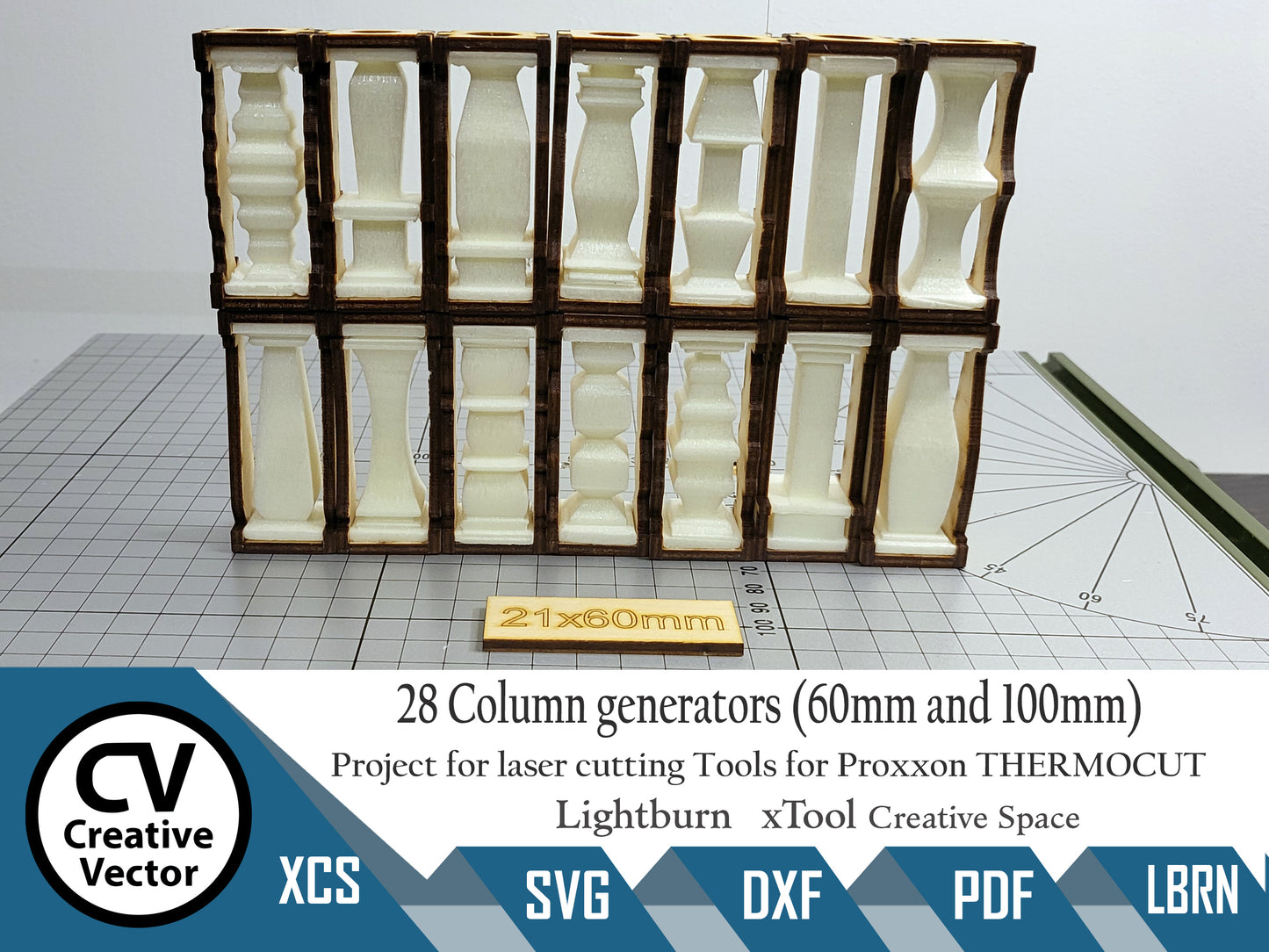 28 Column generators (60mm and 100mm) for Proxxon THERMOCUT 230 styrofoam cutting hot wire