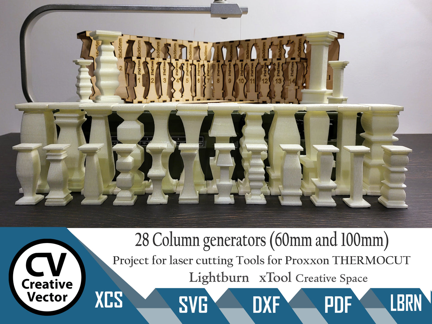 28 Column generators (60mm and 100mm) for Proxxon THERMOCUT 230 styrofoam cutting hot wire