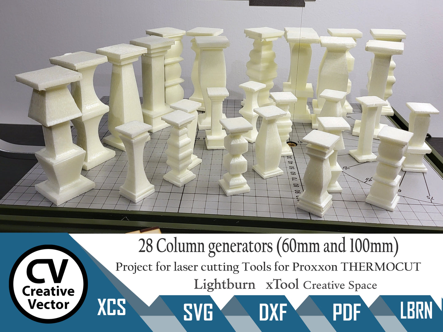 28 Column generators (60mm and 100mm) for Proxxon THERMOCUT 230 styrofoam cutting hot wire