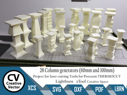 28 Column generators (60mm and 100mm) for Proxxon THERMOCUT 230 styrofoam cutting hot wire