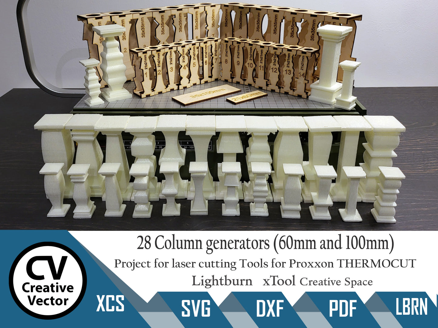 28 Column generators (60mm and 100mm) for Proxxon THERMOCUT 230 styrofoam cutting hot wire