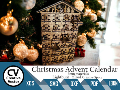 Christmas Advent Calendar with a Nativity Scene