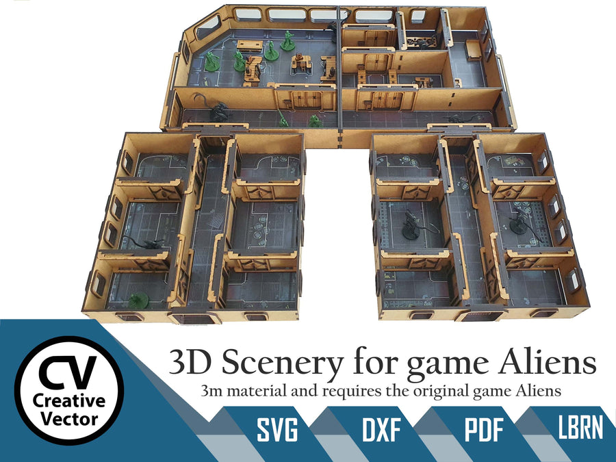 3D Scenery for boardgame Aliens Another Glorious Day In The Corps in scale 28mm