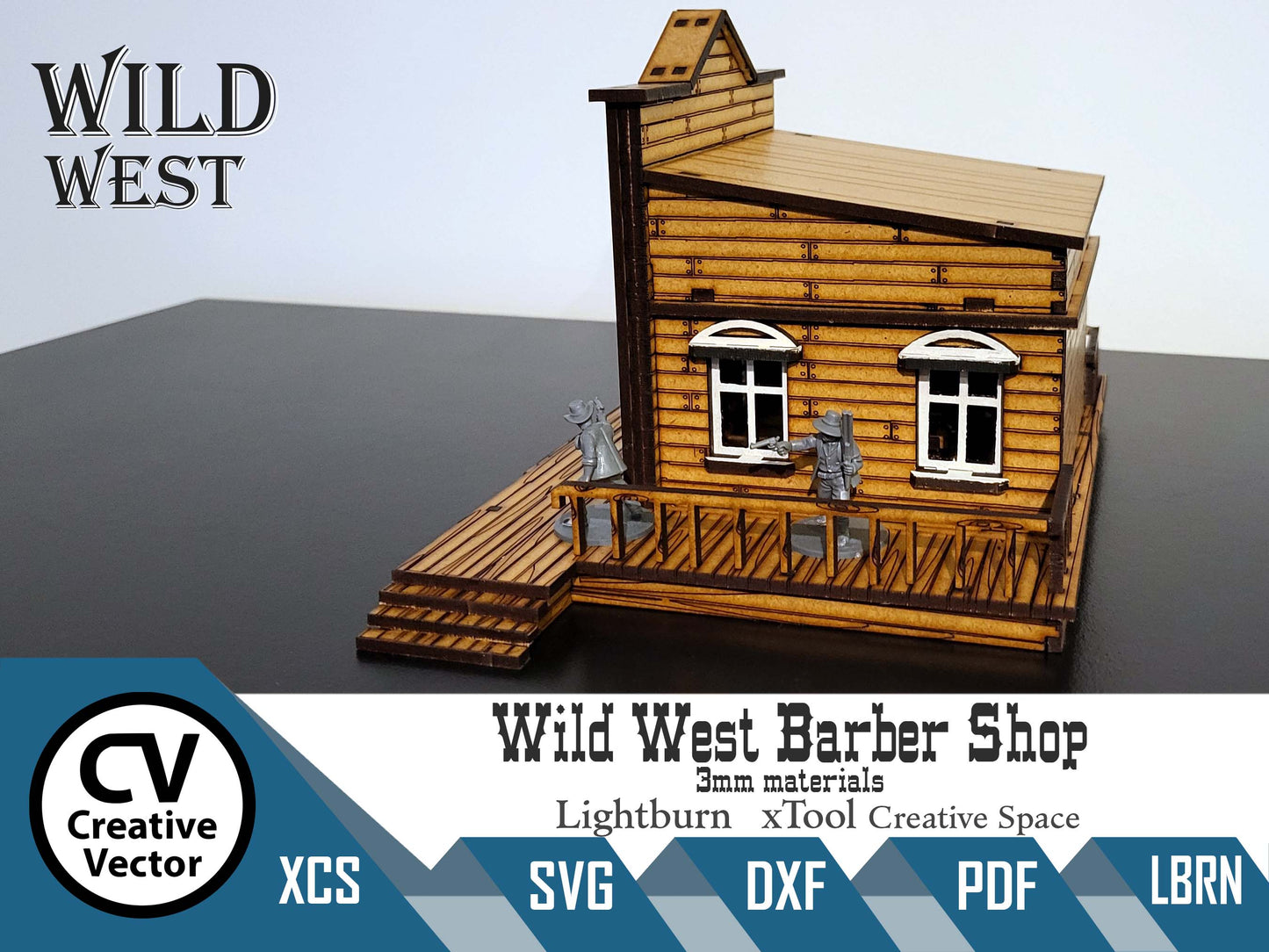 Wild West Barber Shop in scale 28mm for Wargamers