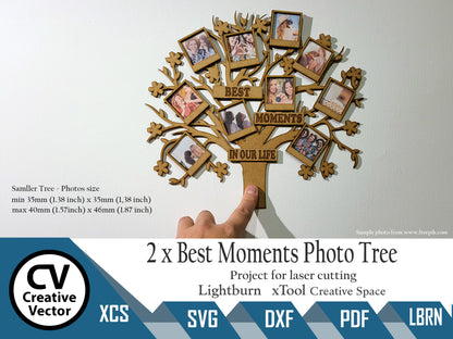 2 Projects Best Moments Photo Tree Bigger and Smaller