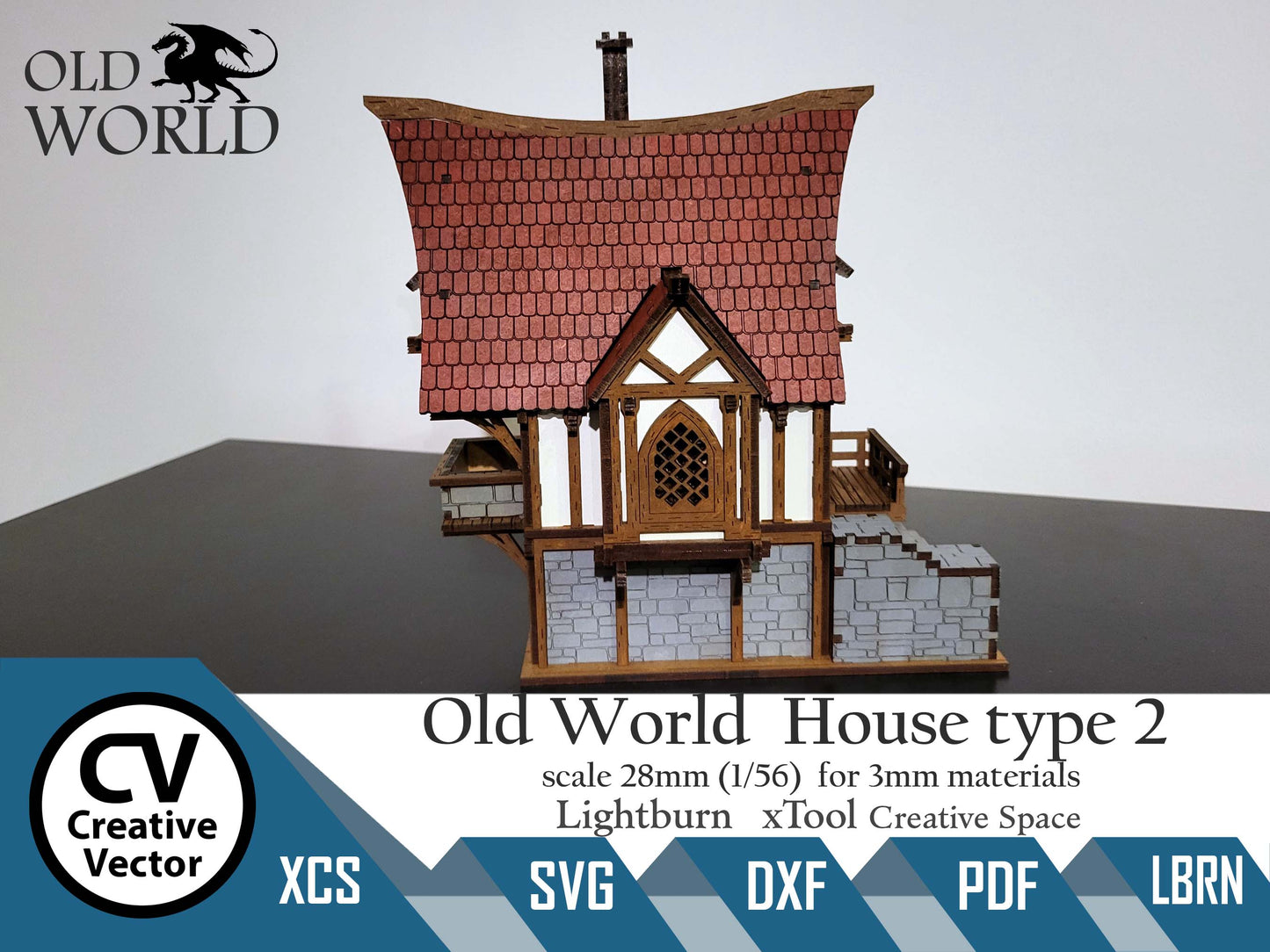 Old World House type 2 in scale 28 mm
