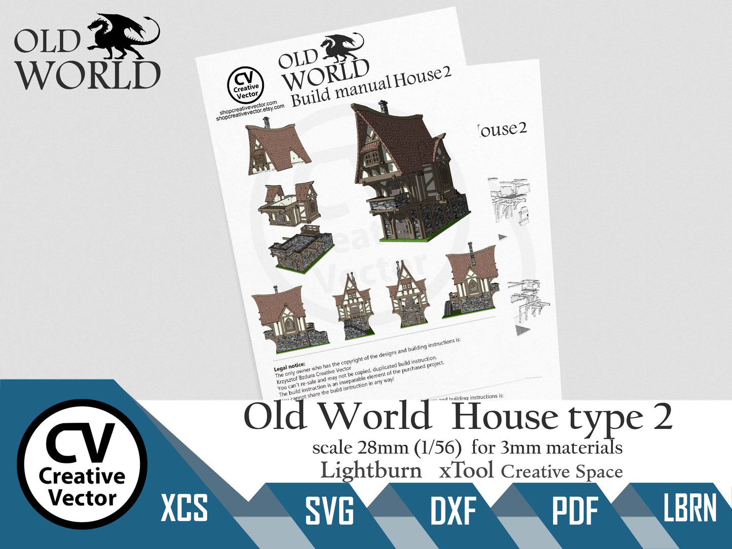 Old World House type 2 in scale 28 mm