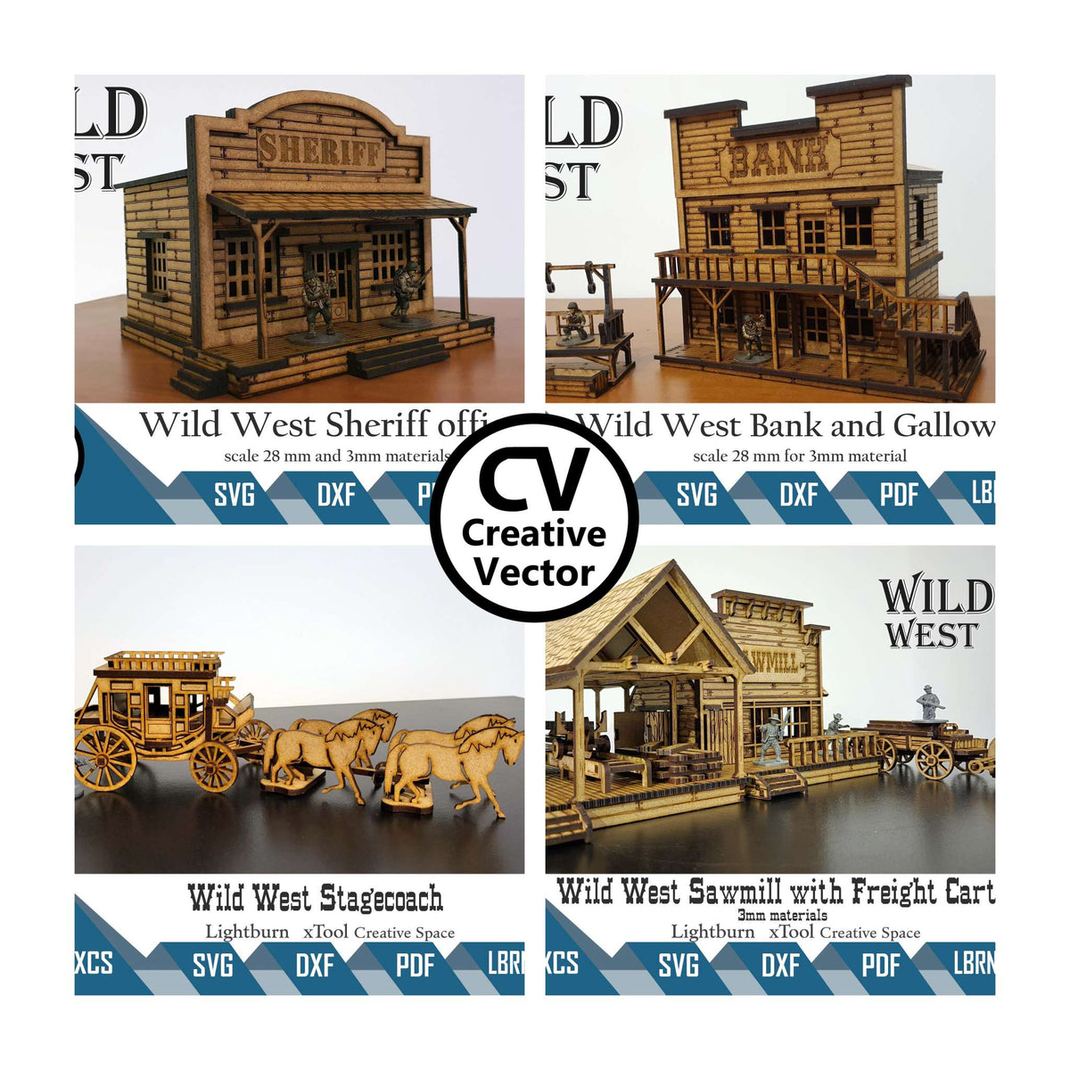 WILD WEST BUNDLE 29 designs with construction instructions