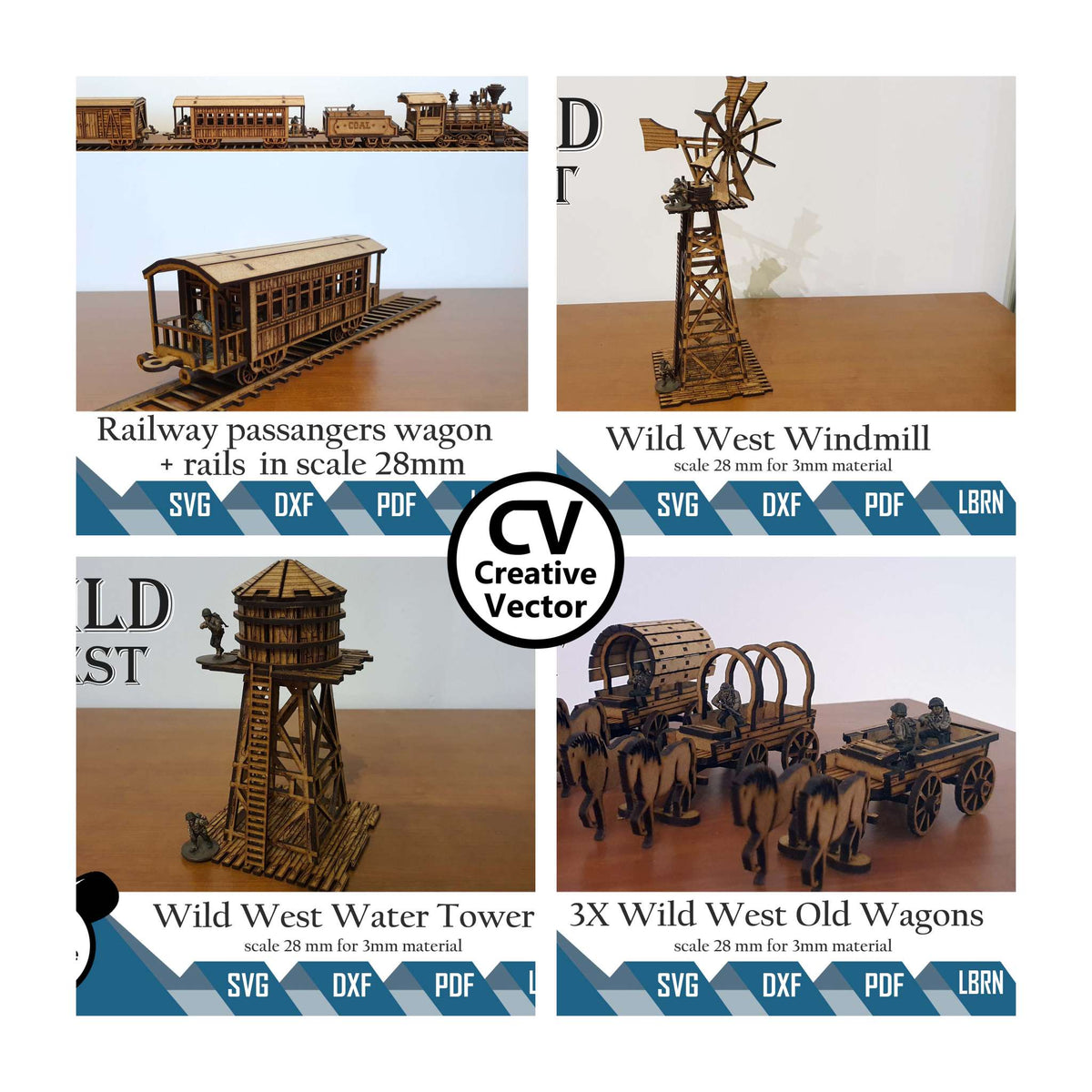 WILD WEST BUNDLE 29 designs with construction instructions