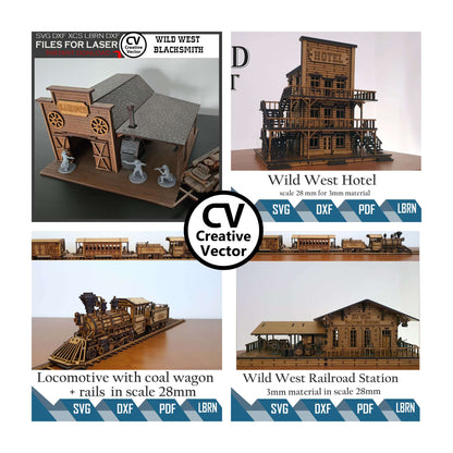 WILD WEST BUNDLE 29 designs with construction instructions