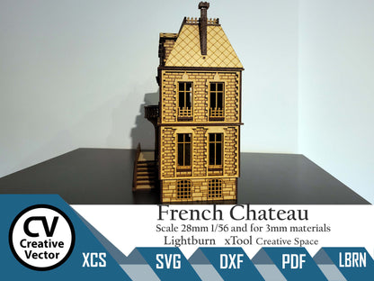 French Chateau in scale 28mm for game Bolt Action