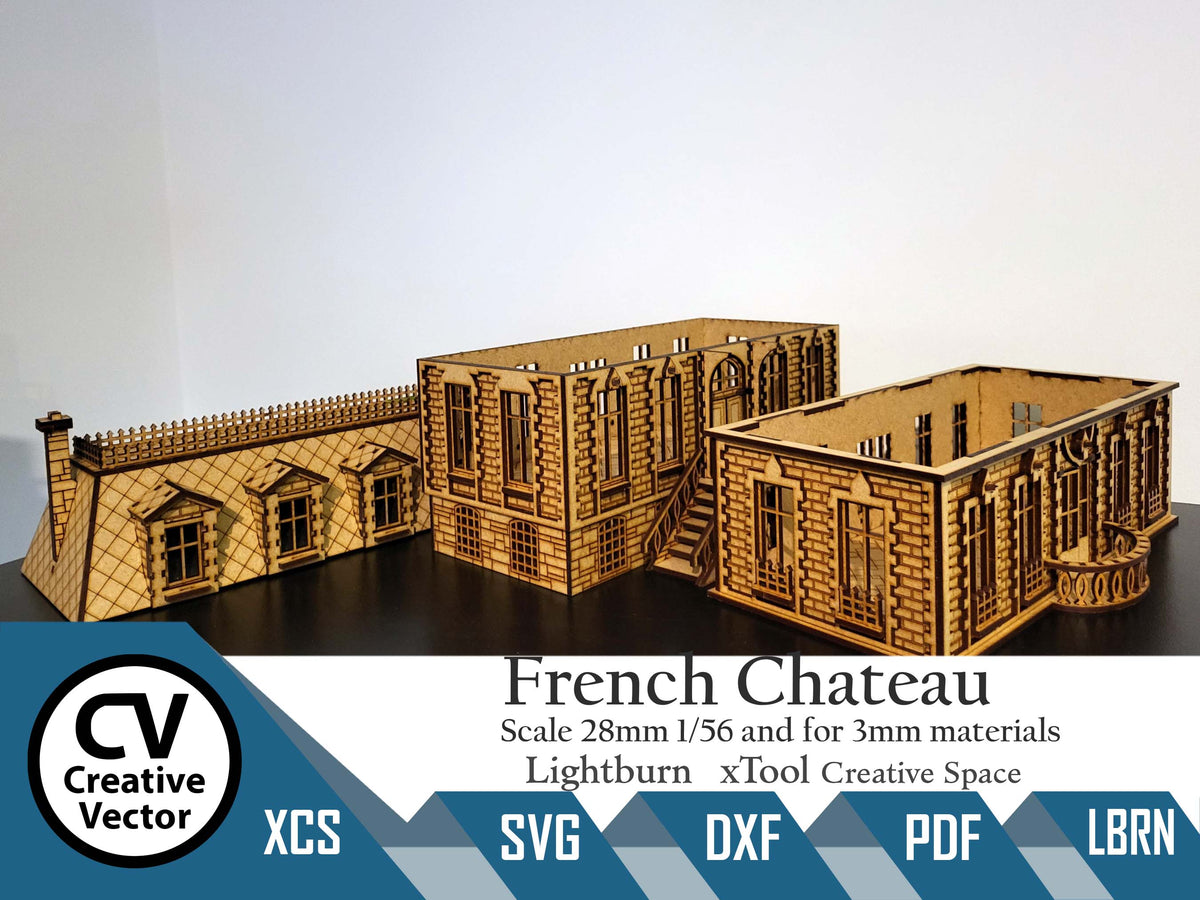 French Chateau in scale 28mm for game Bolt Action – Creative Vector