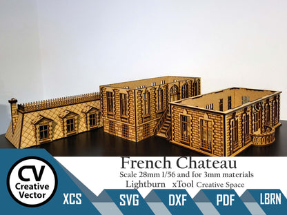 French Chateau in scale 28mm for game Bolt Action