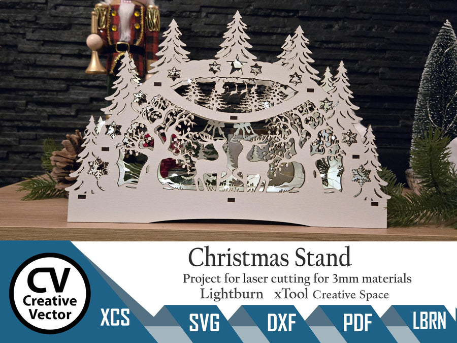 Files for laser Standing Christmas Trees Centerpiece