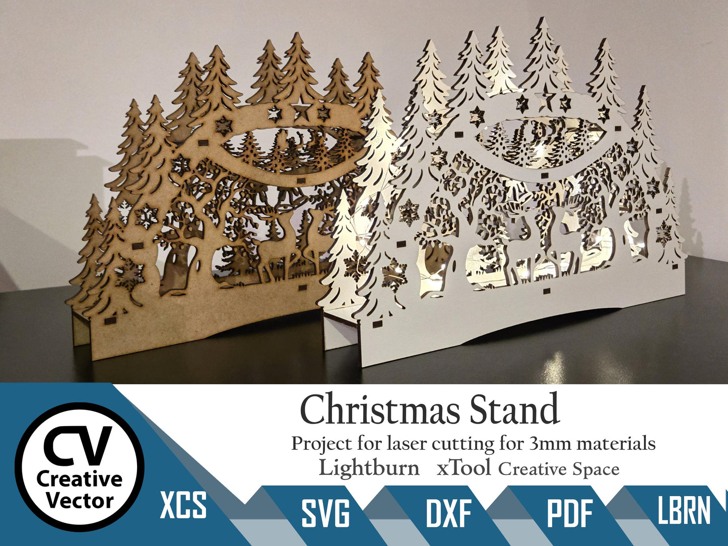 Files for laser Standing Christmas Trees Centerpiece
