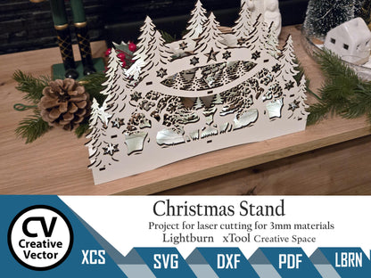 Files for laser Standing Christmas Trees Centerpiece