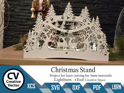 Files for laser Standing Christmas Trees Centerpiece