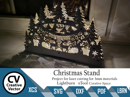 Files for laser Standing Christmas Trees Centerpiece