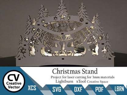 Files for laser Standing Christmas Trees Centerpiece