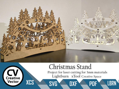 Files for laser Standing Christmas Trees Centerpiece