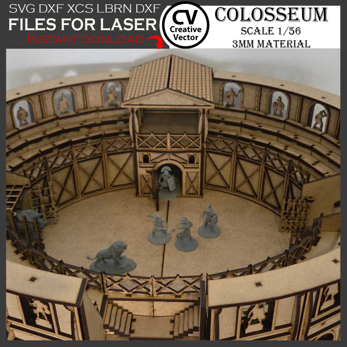 COLOSSEUM in scale 1/56  for 3mm materials