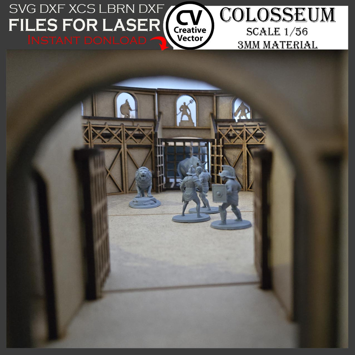 COLOSSEUM in scale 1/56  for 3mm materials