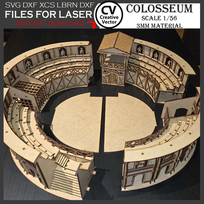 COLOSSEUM in scale 1/56  for 3mm materials