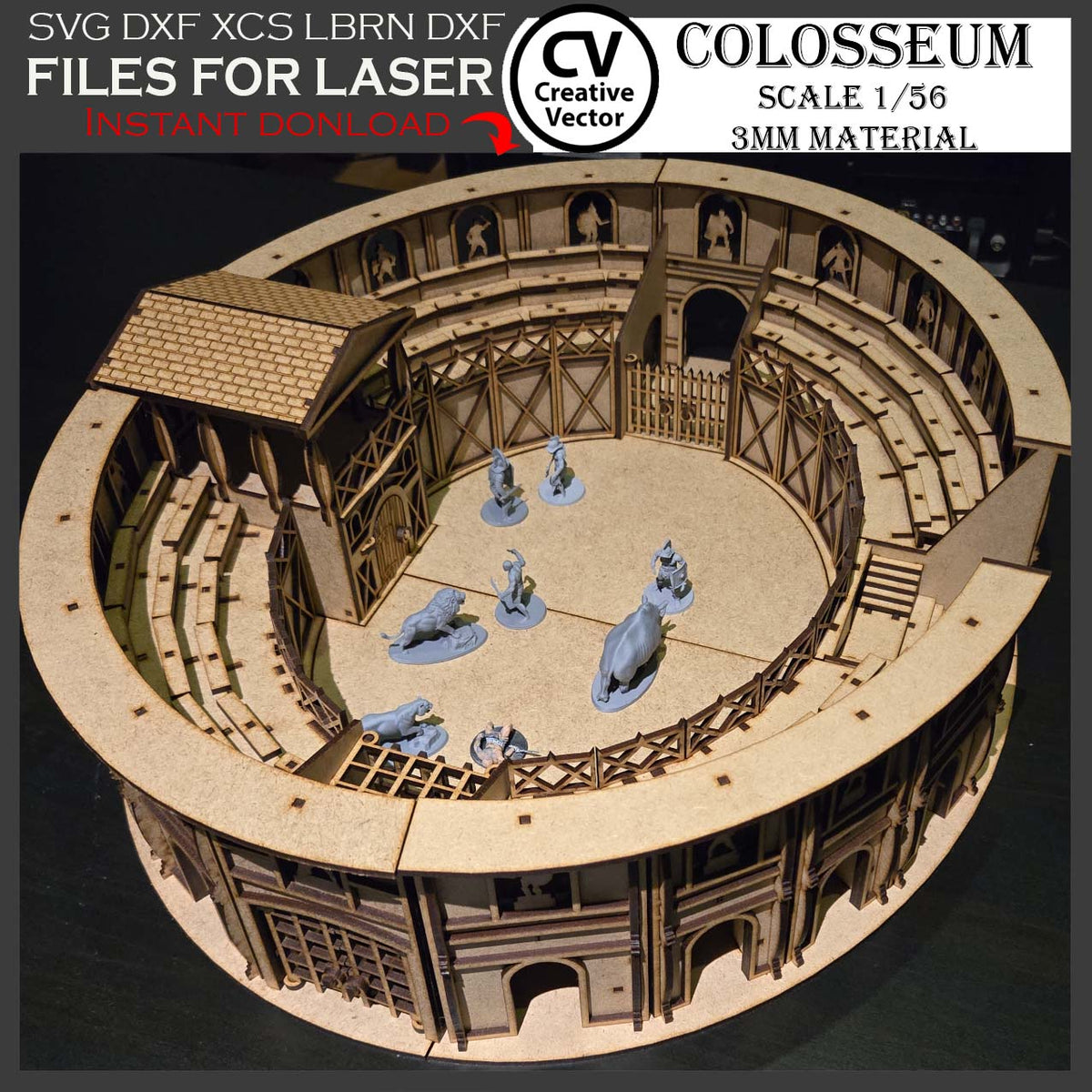 COLOSSEUM in scale 1/56  for 3mm materials