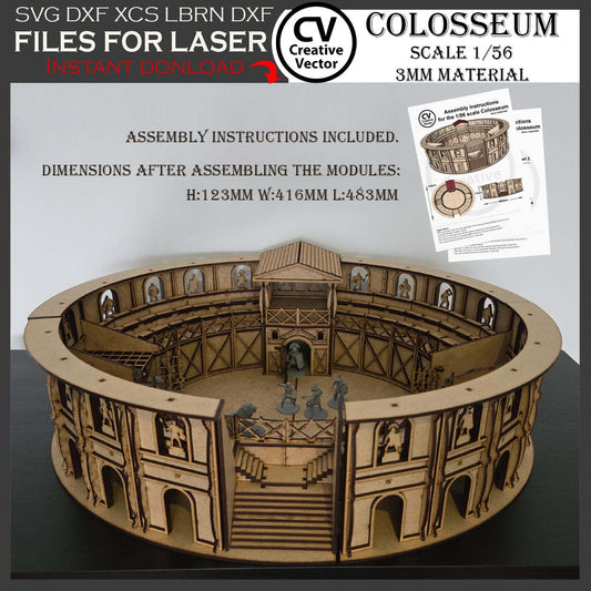 COLOSSEUM in scale 1/56  for 3mm materials