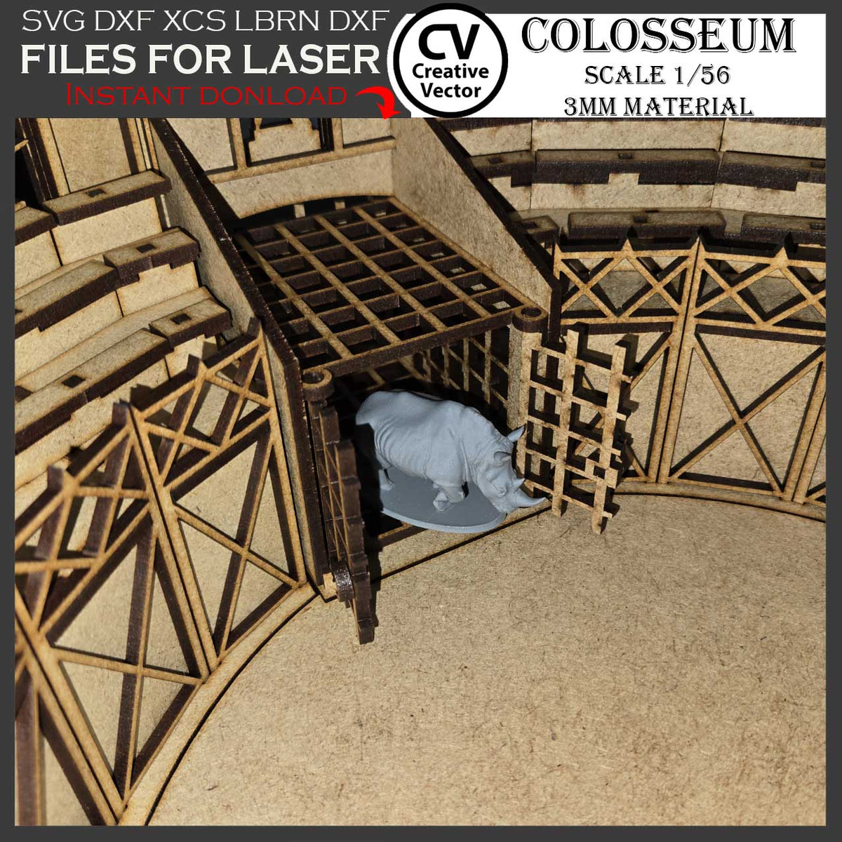 COLOSSEUM in scale 1/56  for 3mm materials