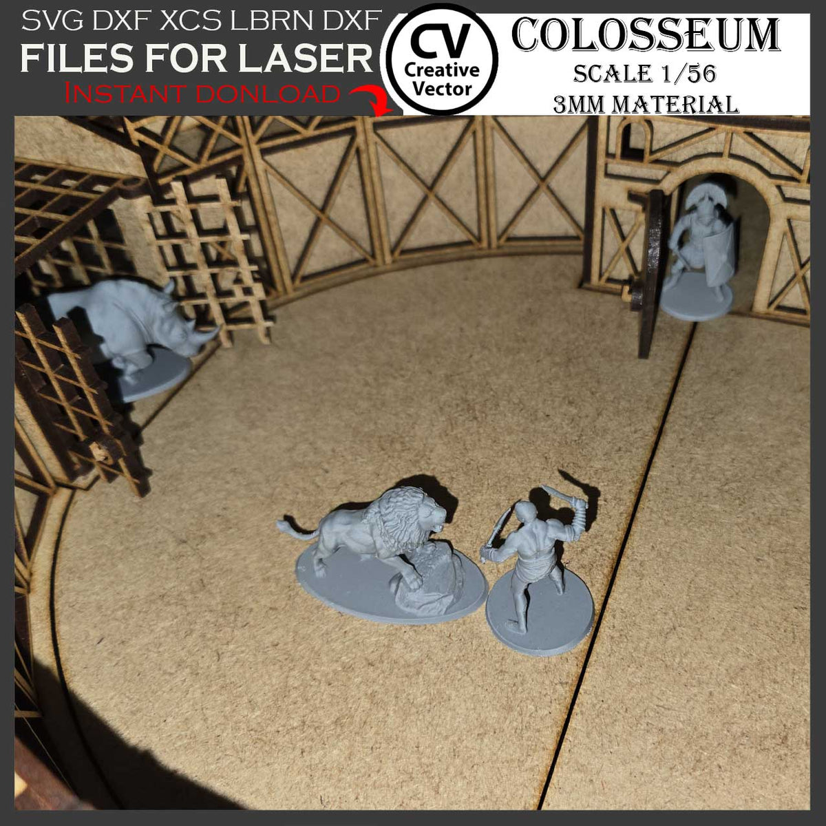 COLOSSEUM in scale 1/56  for 3mm materials