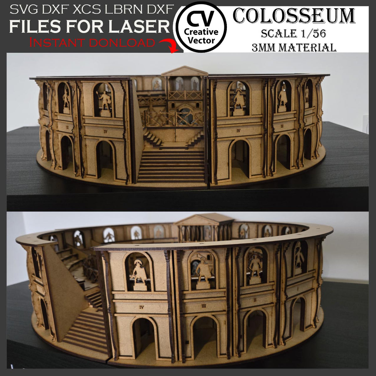 COLOSSEUM in scale 1/56  for 3mm materials