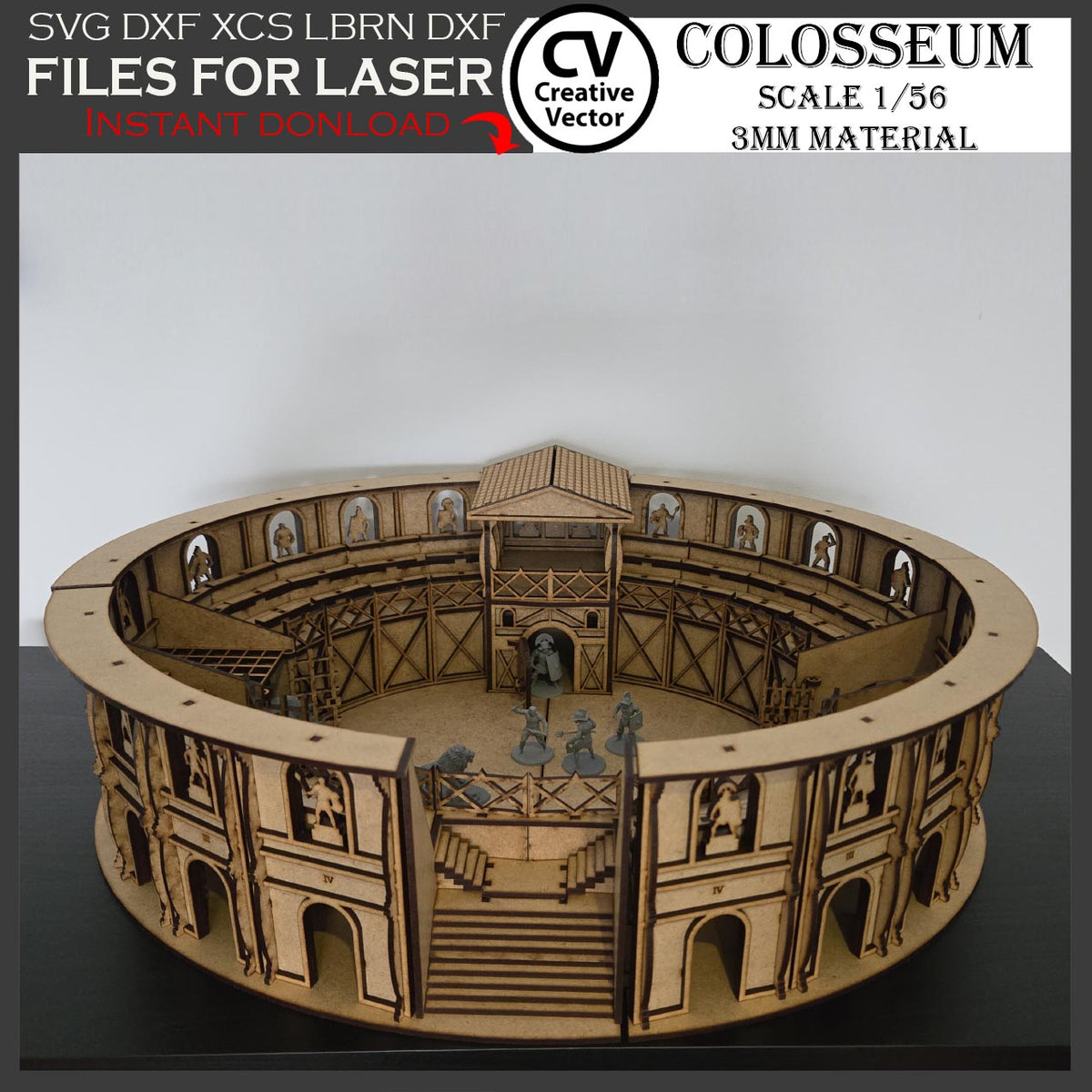 COLOSSEUM in scale 1/56  for 3mm materials