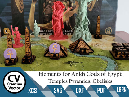 3D Elements for ANKH God of Egypt Pyramids Temples Obelisks