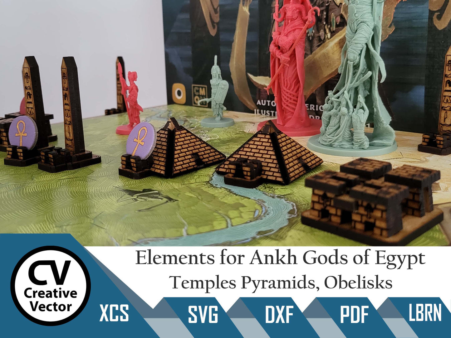 3D Elements for ANKH God of Egypt Pyramids Temples Obelisks
