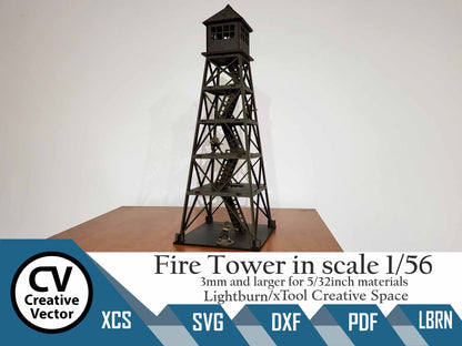 Fire Tower in scale 1/56
