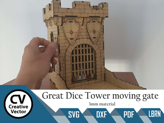Great Dice Tower with a movable gate