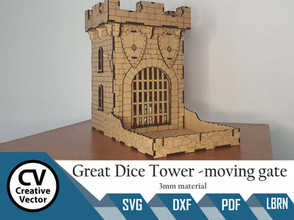 Great Dice Tower with a movable gate