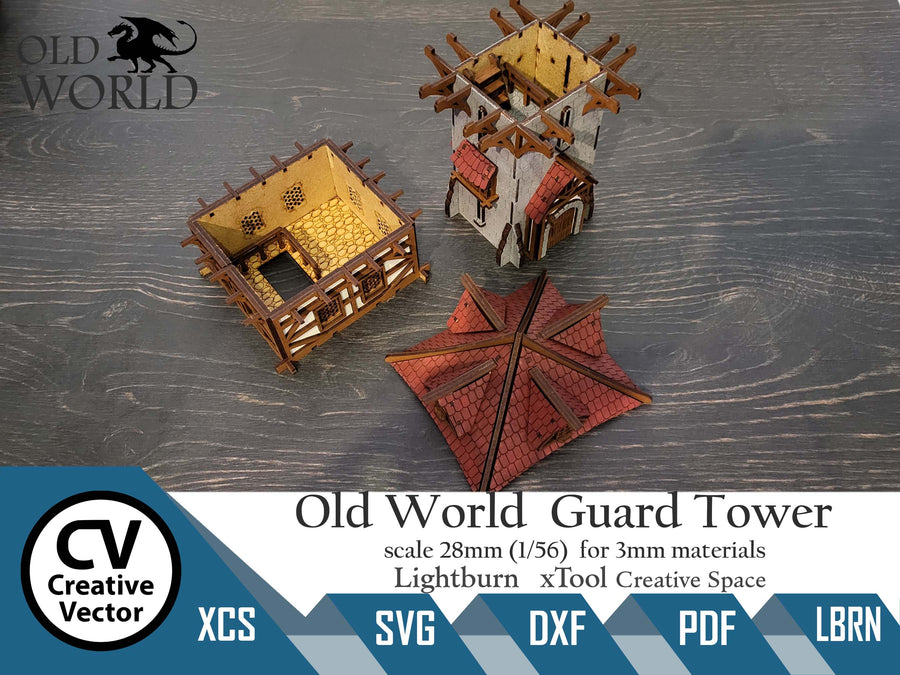 Old World Guard Tower in scale 28 mm