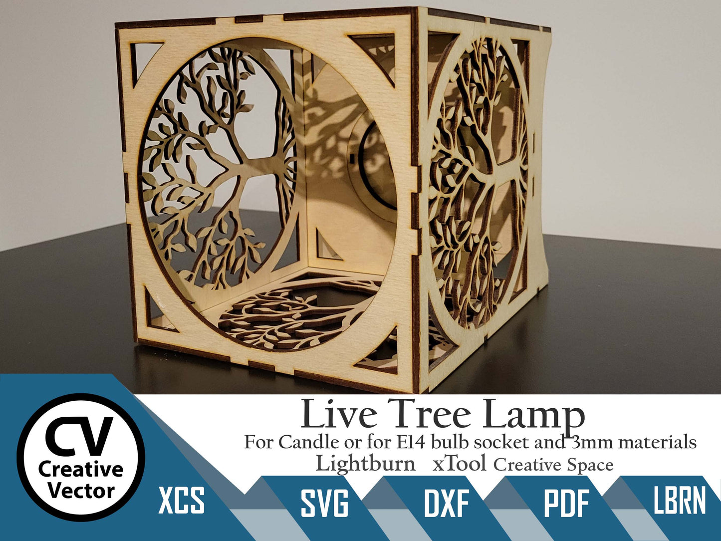 Live Tree Lamp for Candle or bulb holder with E14 thread
