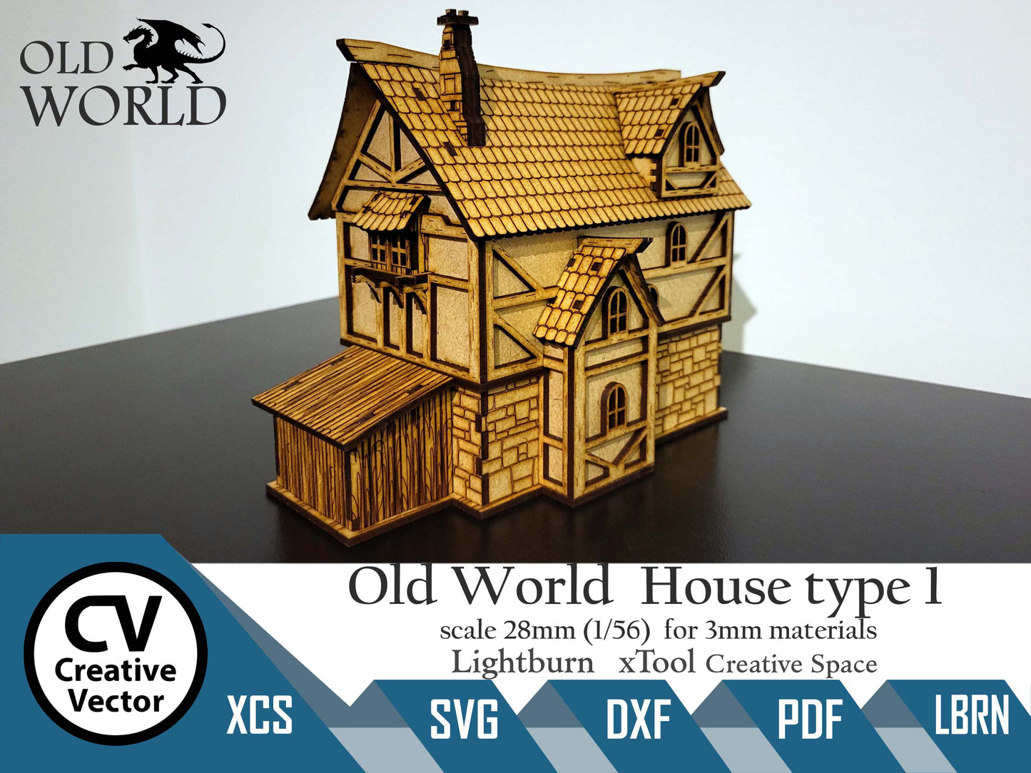 The Old World House type 1 in scale 28 mm