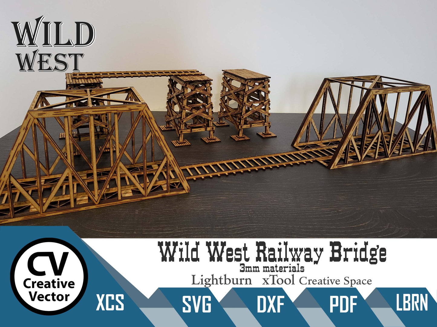 Wild West Railway Bridge  in scale 28mm for Wargamers